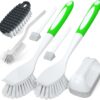 Holikme 5Pack Kitchen Cleaning Brush, Green