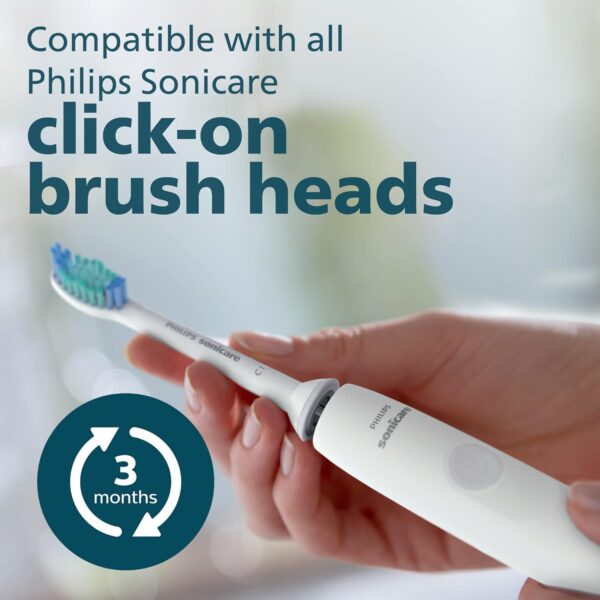 (Pack of 2) PHILIPS Sonicare 1100 Power Toothbrush, Rechargeable Electric Toothbrush, White Grey HX3641/02 - Image 5