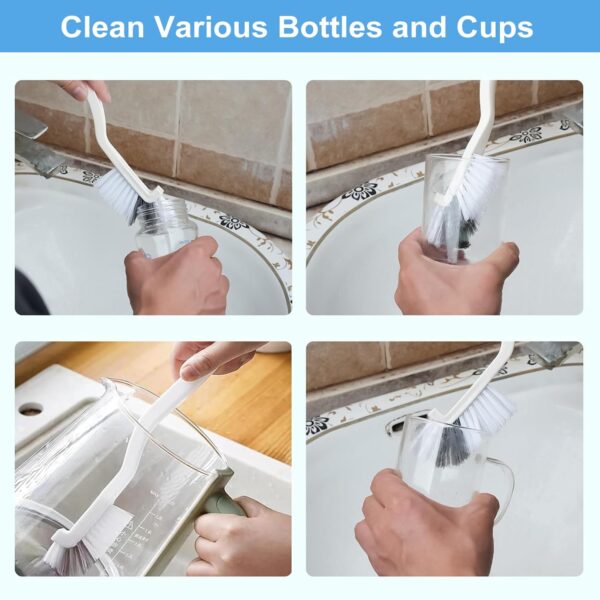 11Pcs Crevice Cleaning Brush Set, Hard Bristle Cleaning Supplies for Kitchen, Bathroom, Corner, Grout, Sink, Cup, Teapot, Bottle, Blender - Image 5