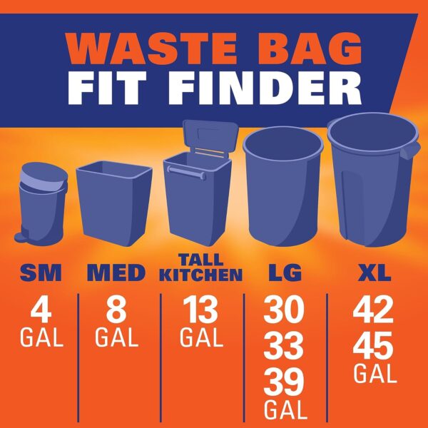 Hefty Ultra Strong Tall Kitchen Trash Bags, Lavender & Sweet Vanilla Scent, 13 Gallon, 80 Count - Image 2