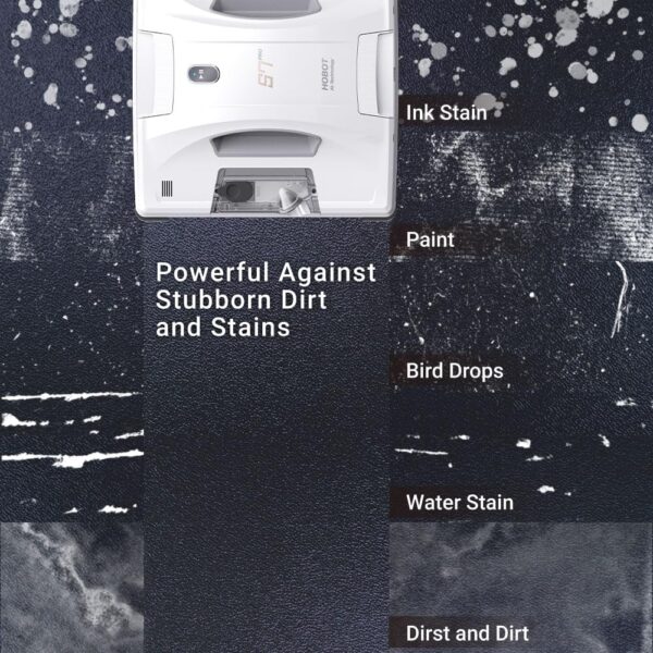 HOBOT S7 Pro Dual Mop Polish Hand Wiping Tec Window Cleaning Robot, 15nm Dual Ultrasonic Spray, 4800Pa Suction, App & Remote Control | for... - Image 8